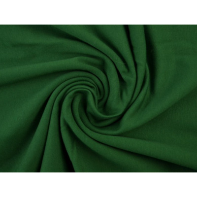 Bottle Green Light French Terry Knit Fabric
