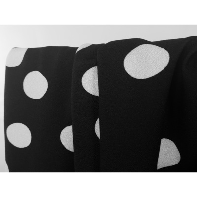 Black & White Grandiose Dots EVA Crepe Fabric