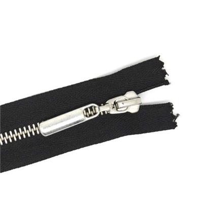 Black Aluminium 40 cm Divisible Zipper