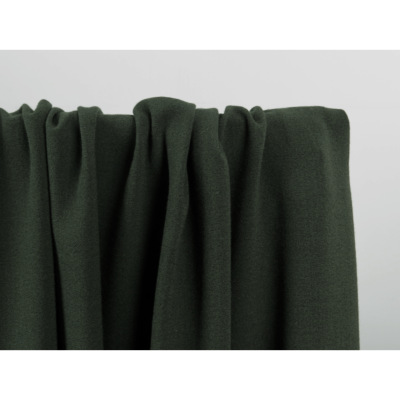 Dark Green Wool Blended Crepe Fabric