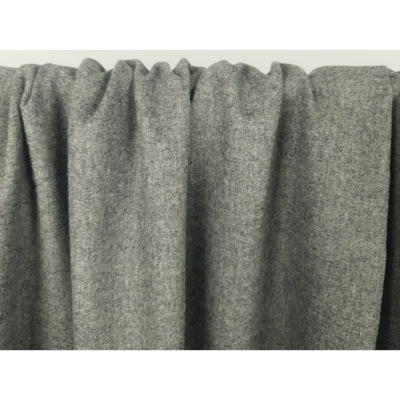 Tissu Flanelle Mélange Laine / Polyester / Viscose Gris Chiné