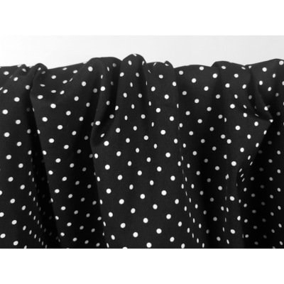 Tissu Satin de Coton La Dolce Vita Mini Dots Noir