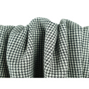 Tissu Flanelle 100 % Laine Pied de Poule Blanc & Noir