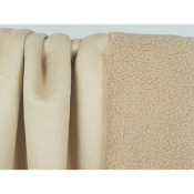 Tissu Suédine Envers Sherpa Beige / Beige