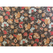 Coupon Voile 100 % Viscose Fleurs Miel 50 cm x 140 cm